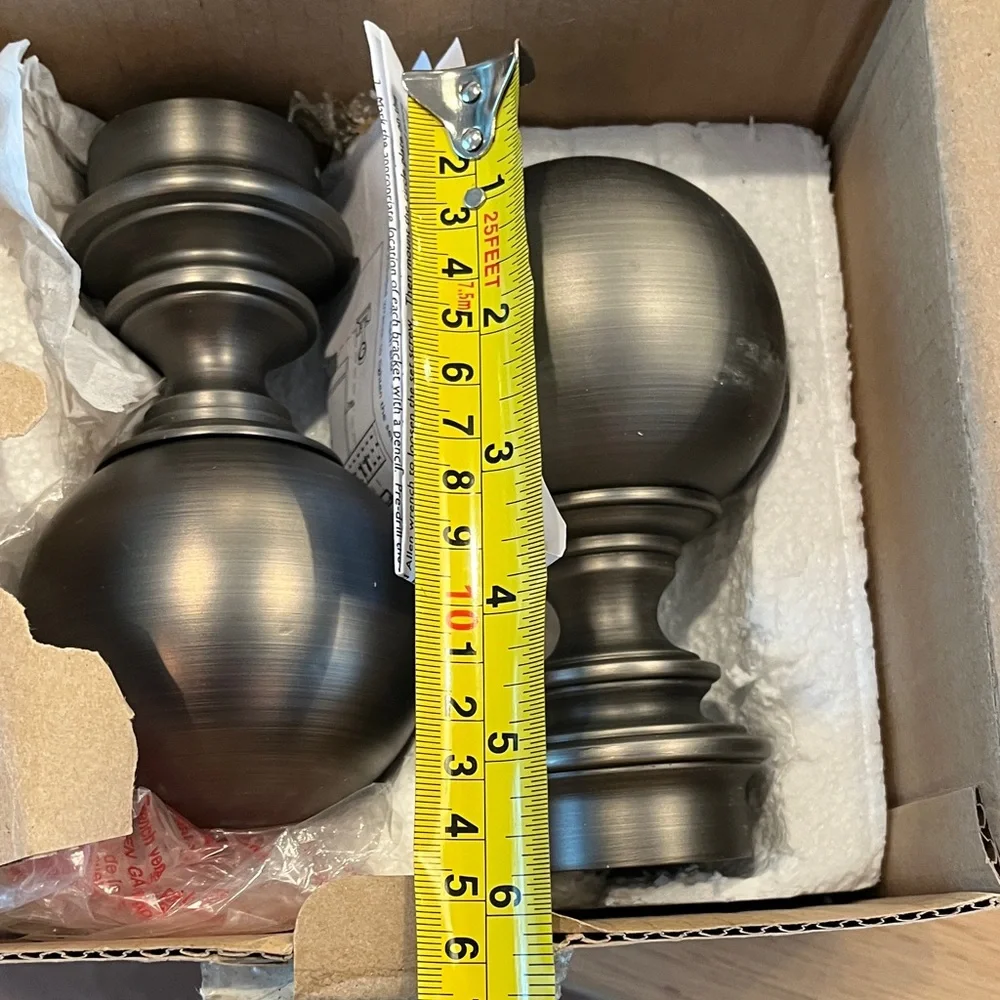 Restoration Hardware Black Metallic Finials